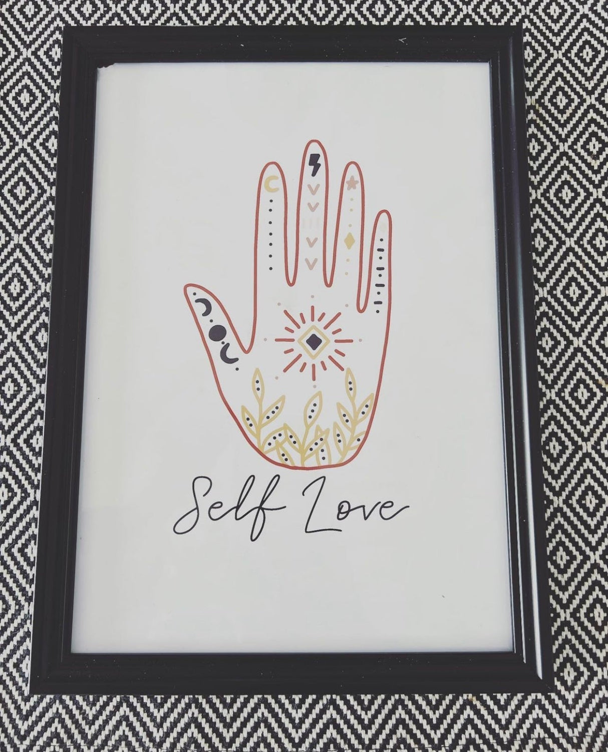 Self Love Boho Boho Hippie Simple Home Wall Decor Print by WinsterCreations™ Official Store