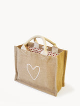 Jute Canvas Gift Bag - Love by KORISSA