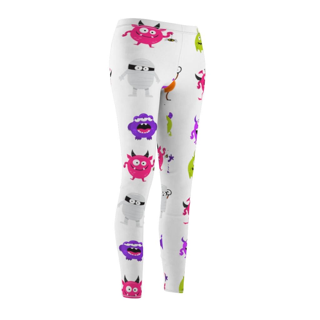 Halloween Emoji Print Leggings by Tshirt Unlimited - Vysn