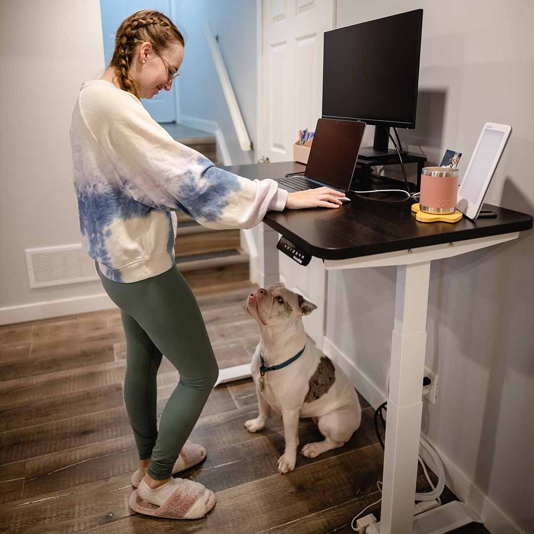 MotionGrey - Motion Series - Standing Desk with Table Top by Level Up Desks