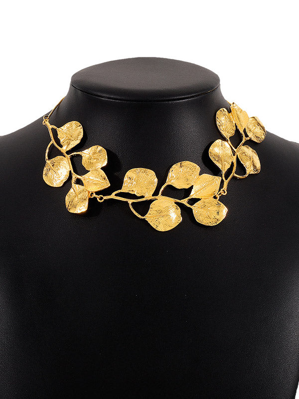 Leaves Shape Solid Color Necklaces Accessories by migunica