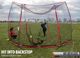 PowerNet Portable Baseball Backstop - Large 16x9ft (1149) by Jupiter Gear