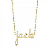 14k Gold Customized Letter Necklace by VicStoneNYC Fine Jewelry