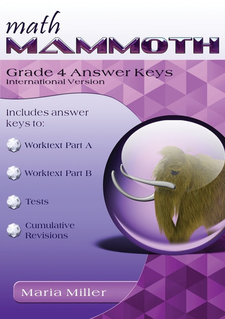 Math Mammoth Grade 4 Answer Keys, International Version - Paperback by Books by splitShops