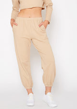 Essential French Terry Sweatpants In Khaki by Shop at Konus