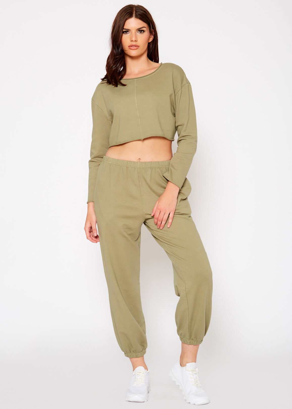 Essential French Terry Sweatpants In Olive by Shop at Konus