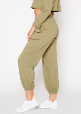 Essential French Terry Sweatpants In Olive by Shop at Konus