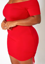 Plus Size Women's Solid Off Shoulder Dress by Shop at Konus