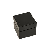 Black Square Wood Box with Clock & Compass by Creative Gifts