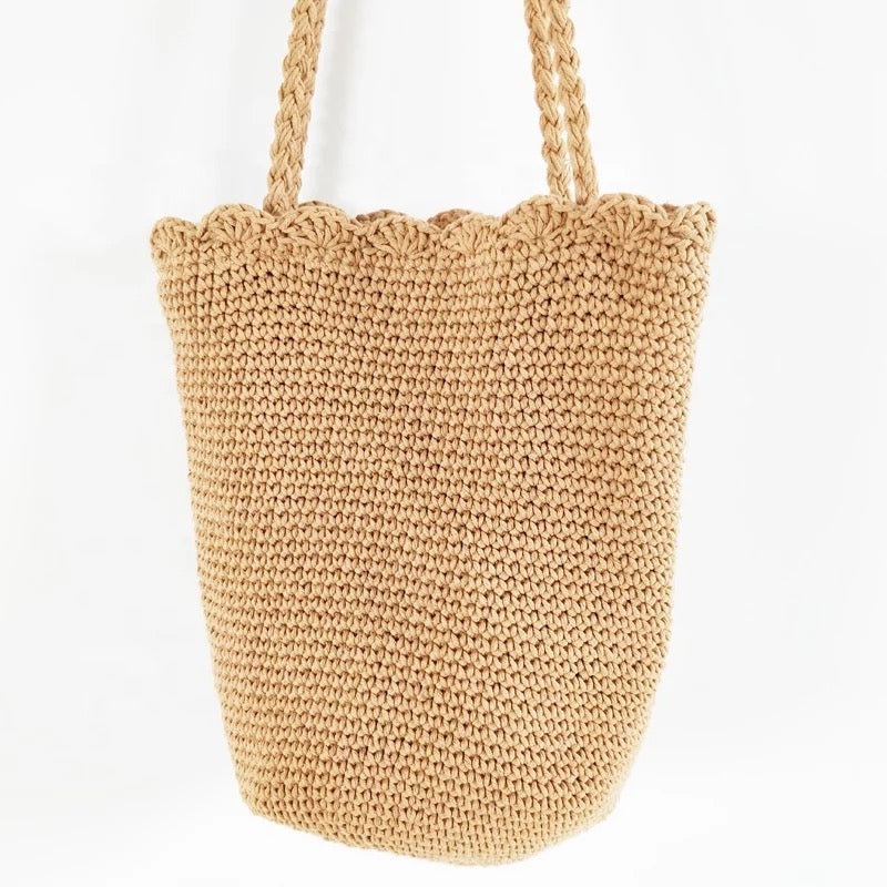 Knitted Scalloped Edge Tote by Ellisonyoung.com