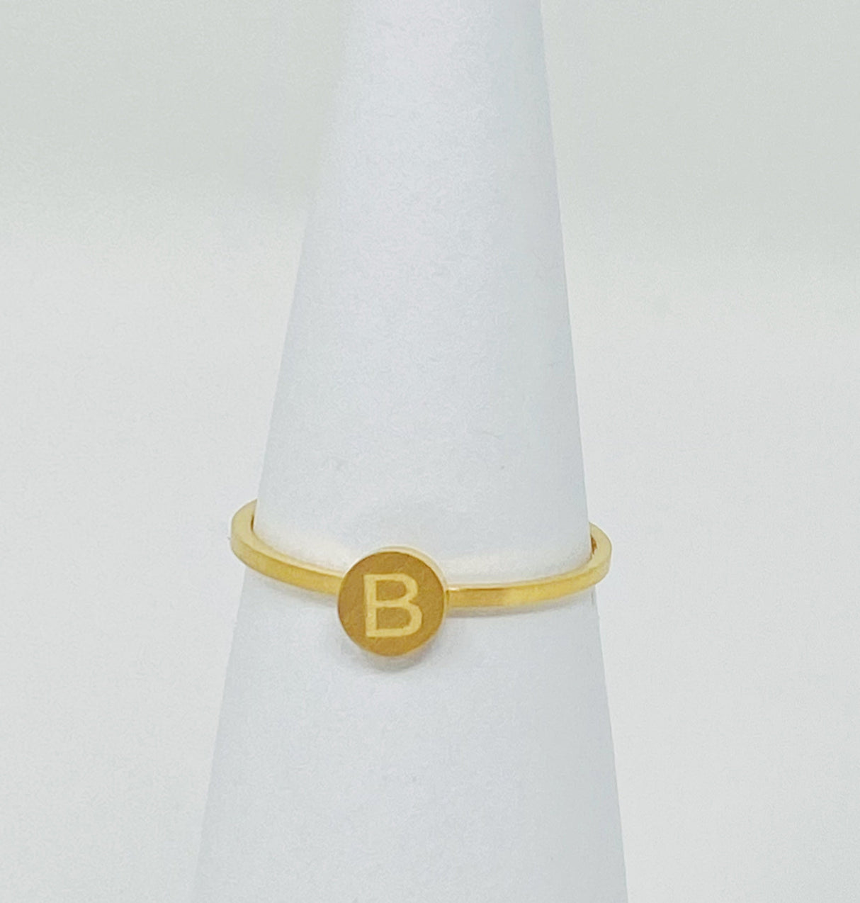 Tiny Initial Ring by Ellisonyoung.com