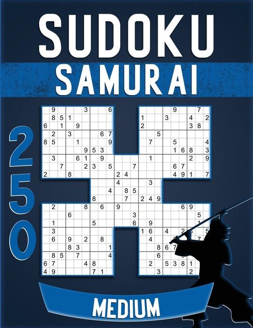 Samurai Sudoku Puzzle Books Medium Large Print: 250 Puzzles for seniors with solutions. - Paperback by Books by splitShops