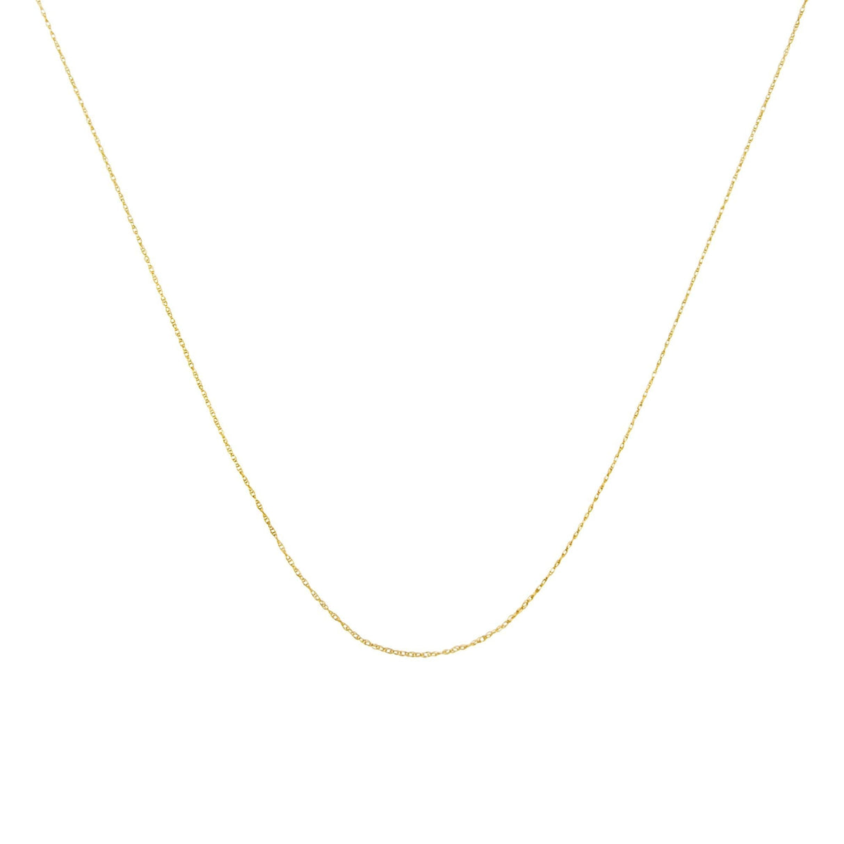 10K Gold 0.5 mm Slender & Dainty Fine Rope Chain Necklace by Haus of Brilliance