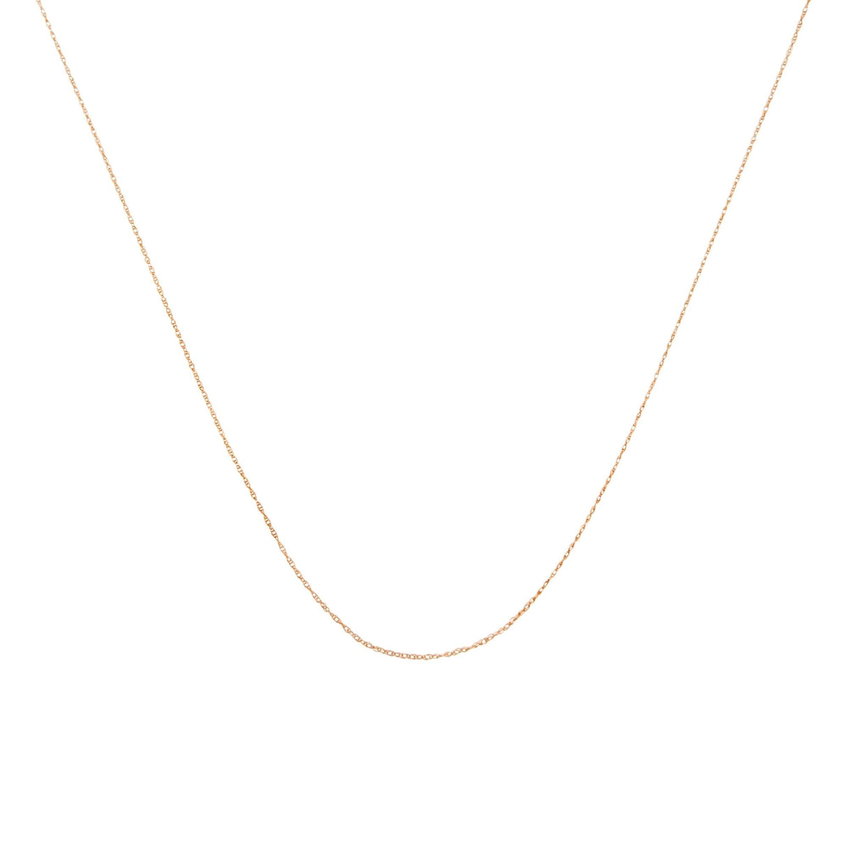 10K Gold 0.5 mm Slender & Dainty Fine Rope Chain Necklace by Haus of Brilliance