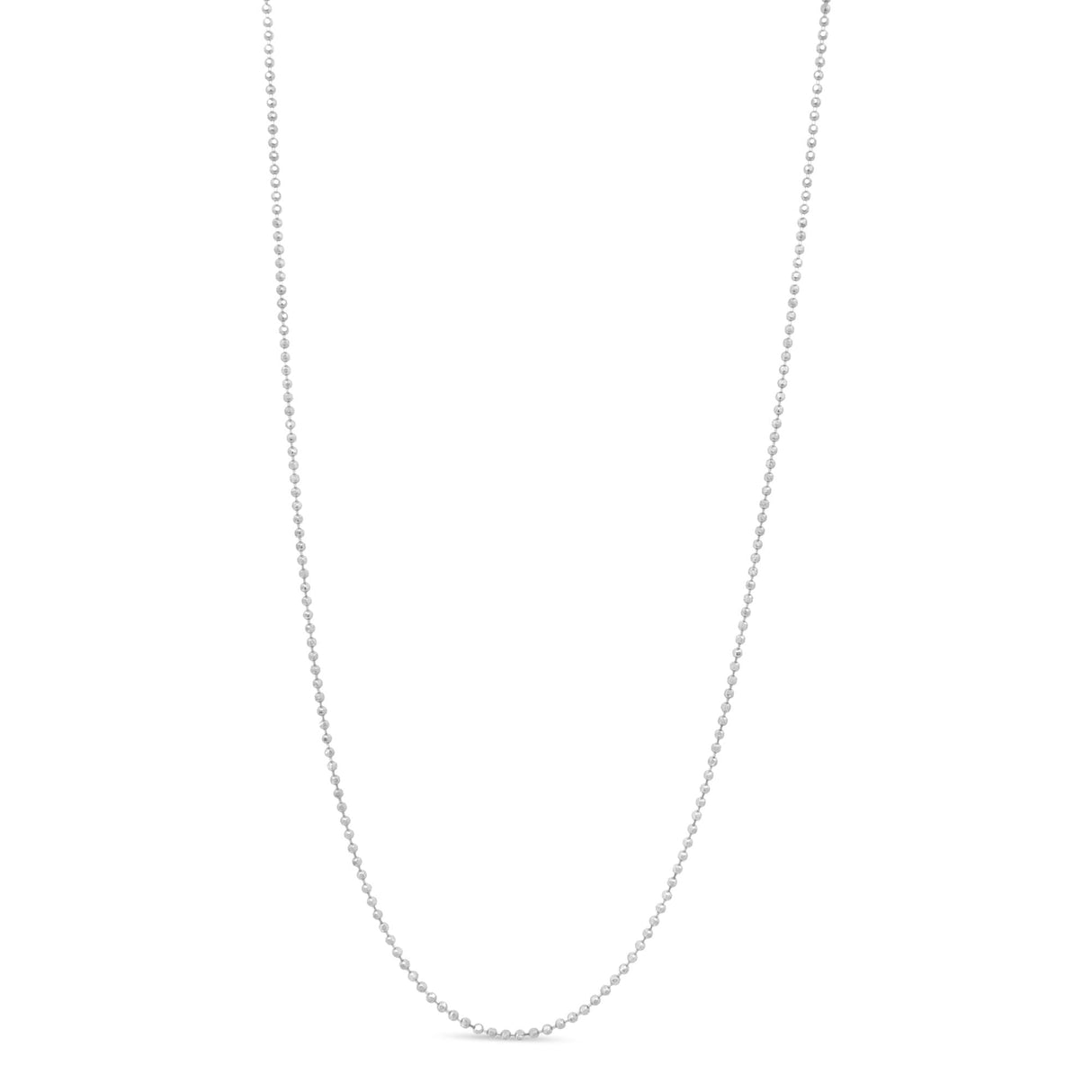 .925 Sterling Silver 0.7mm Slim and Dainty Unisex 18" Inch Ball Bead Chain Necklace by Infinite Jewels