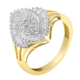 10K Yellow Gold Diamond Cocktail Ring (1/2 Cttw, J-K Color, I2-I3 Clarity) by Haus of Brilliance