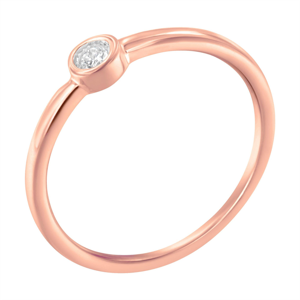 14K Rose Gold Plated .925 Sterling Silver Miracle Set Diamond Ring (1/20 Cttw, J-K Color, I1-I2 Clarity) by Haus of Brilliance