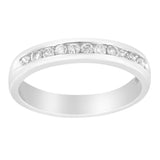 18K White Gold 1/4 Cttw Channel Set Brilliant Round-Cut Diamond Classic 11 Stone Wedding Band Ring (E-F Color, I1-I2 Clarity) by Haus of Brilliance