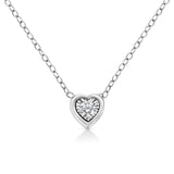 10K White Gold 1/10 Cttw Miracle Set Round-Cut Diamond 18" Pendant Necklace - Choice of Shape by Haus of Brilliance