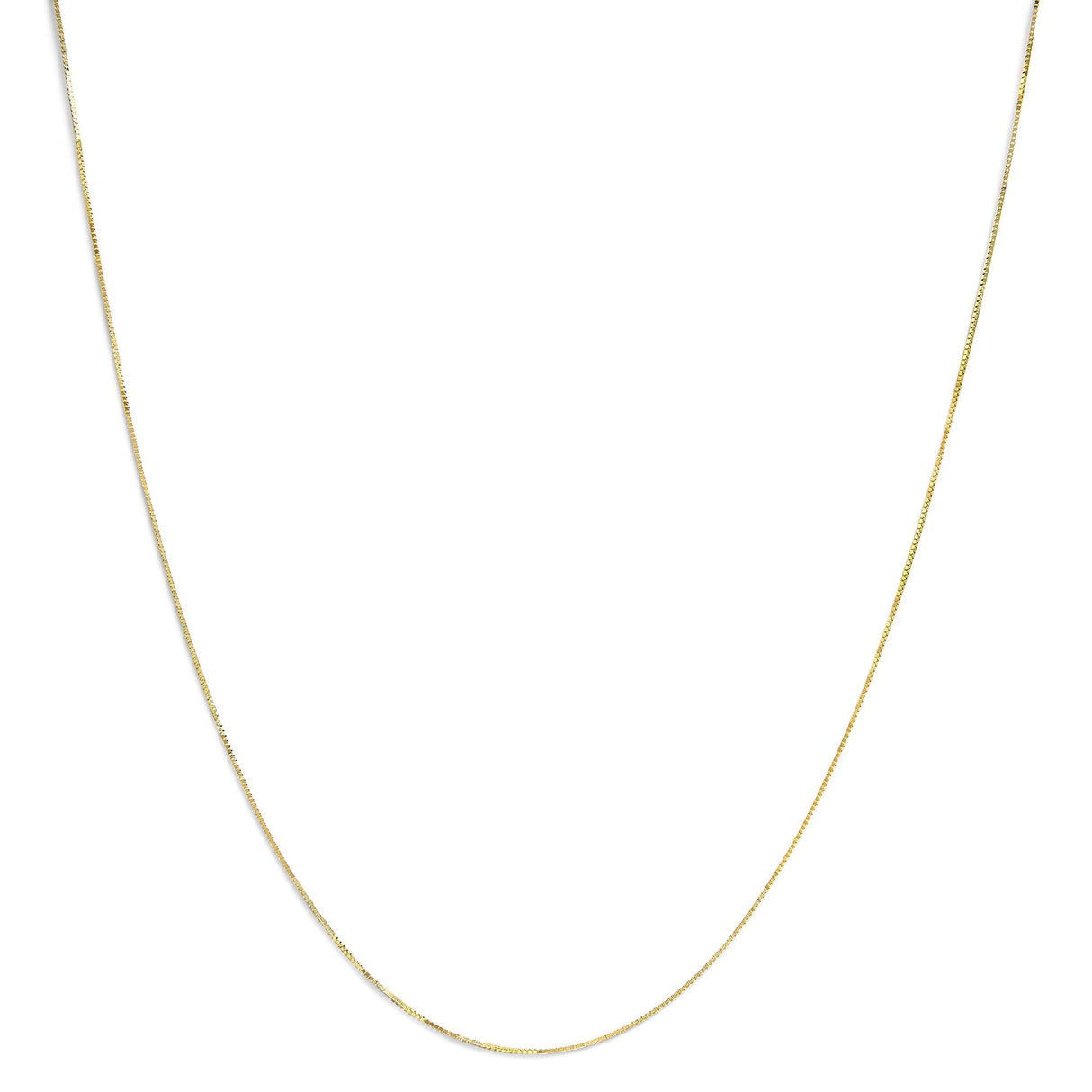 Unisex Solid 14K Gold 0.75mm Classic Box Chain Necklace by Haus of Brilliance