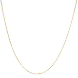 Unisex Solid 14K Gold 1.5mm Paperclip Chain Necklace - Choice of Length and Metal Color by Haus of Brilliance