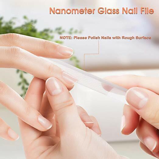 1 Professional Crystal Glass Finger Nail File with Case Pedicure Fingernail File by Plugsus Home Furniture