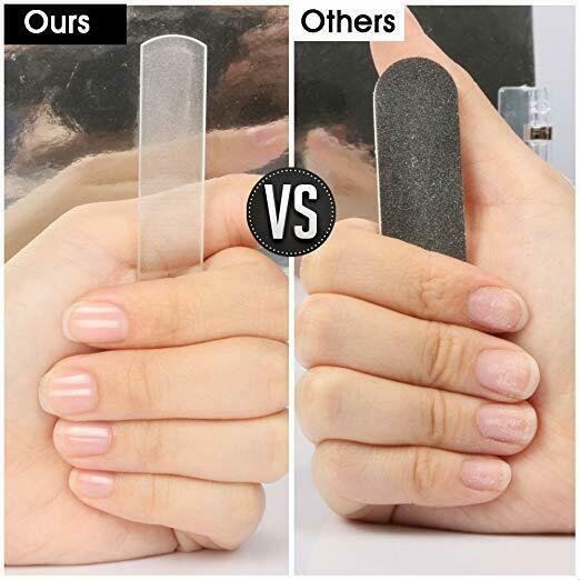 1 Professional Crystal Glass Finger Nail File with Case Pedicure Fingernail File by Plugsus Home Furniture