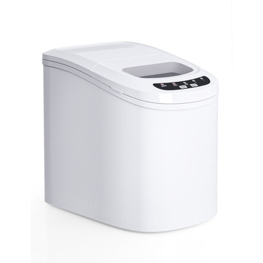 Mini Portable Compact Electric Ice Maker Machine-White