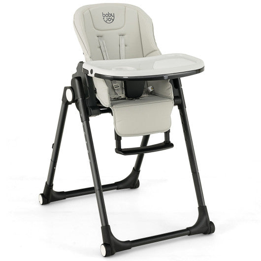 4-in-1 Baby High Chair with 6 Adjustable Heights-Gray