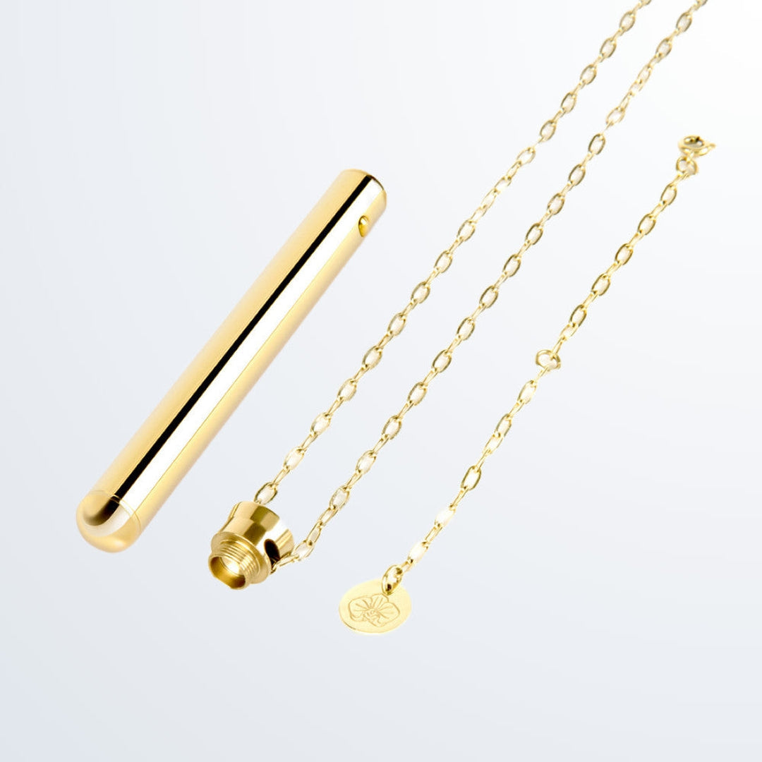 Le Wand Vibrating Necklace - Gold by Condomania.com