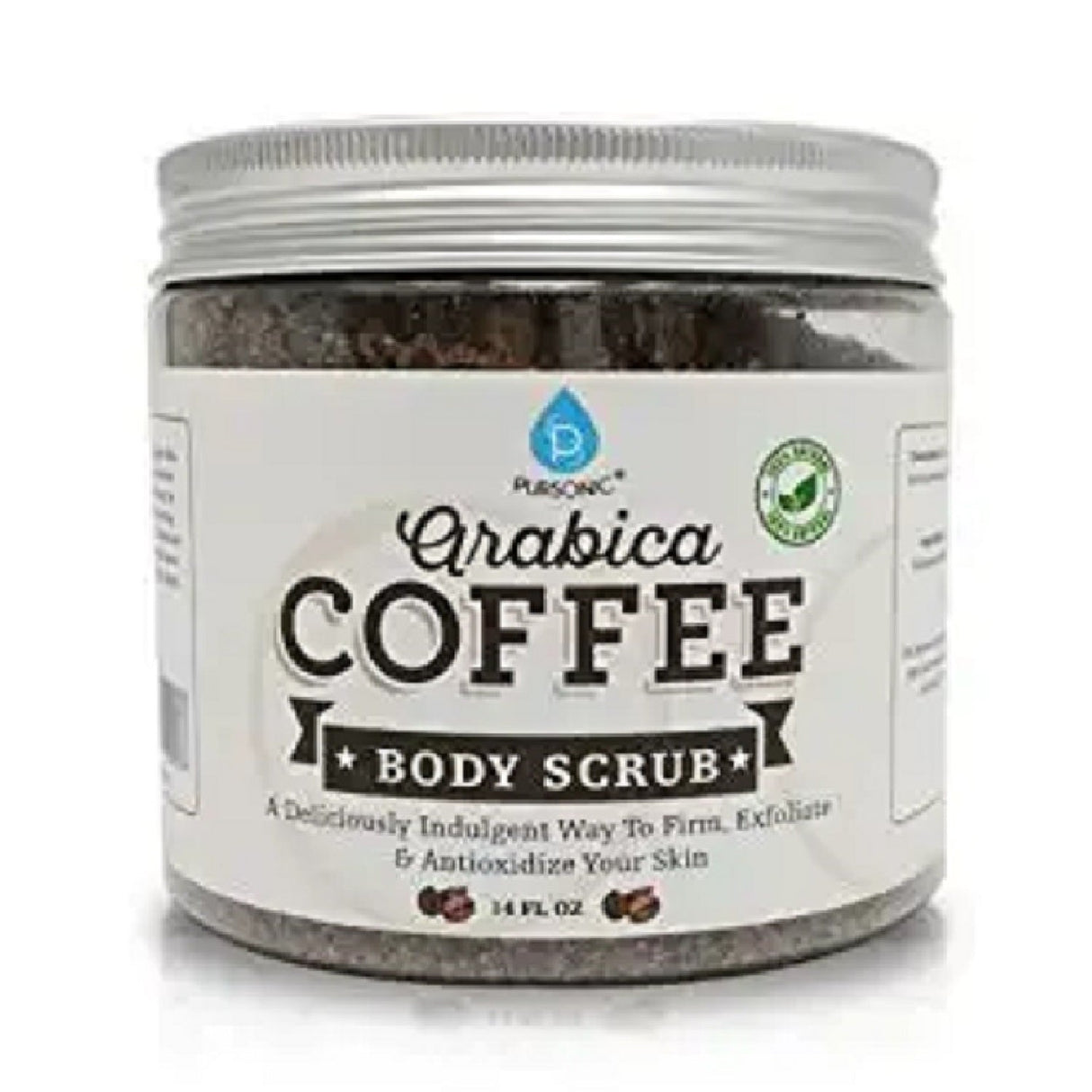 100% Natural Arabica Coffee Body Scrub 14 Oz by Pursonic