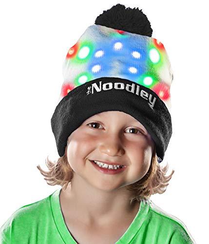 LED Flashing Light Up Beanie Hat Cool Stuff Gifts for Boys Girls Glow in the Dark (One Size)(CR2016) by The Noodley - Vysn