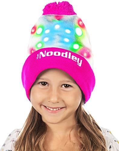 LED Flashing Light Up Beanie Hat Cool Stuff Gifts for Boys Girls Glow in the Dark (One Size)(CR2016) by The Noodley - Vysn