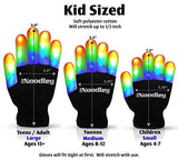 2 Pairs LED Gloves Light up Toys for Boys & Girls Cool Gifts for Kids & Teens - Extra Batteries by The Noodley - Vysn