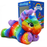 Rainbow Unicorn LED Light Up Stuffed Animal Glow Plush Sleep Toy Night Light for Girls 12 inch by The Noodley