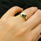 Yin Yang Heart Signet Ring by Ellisonyoung.com