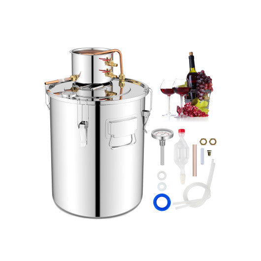 10 Gal 40 L Water Alcohol Distiller with 2 Stainless Steel Pots-10 Gal