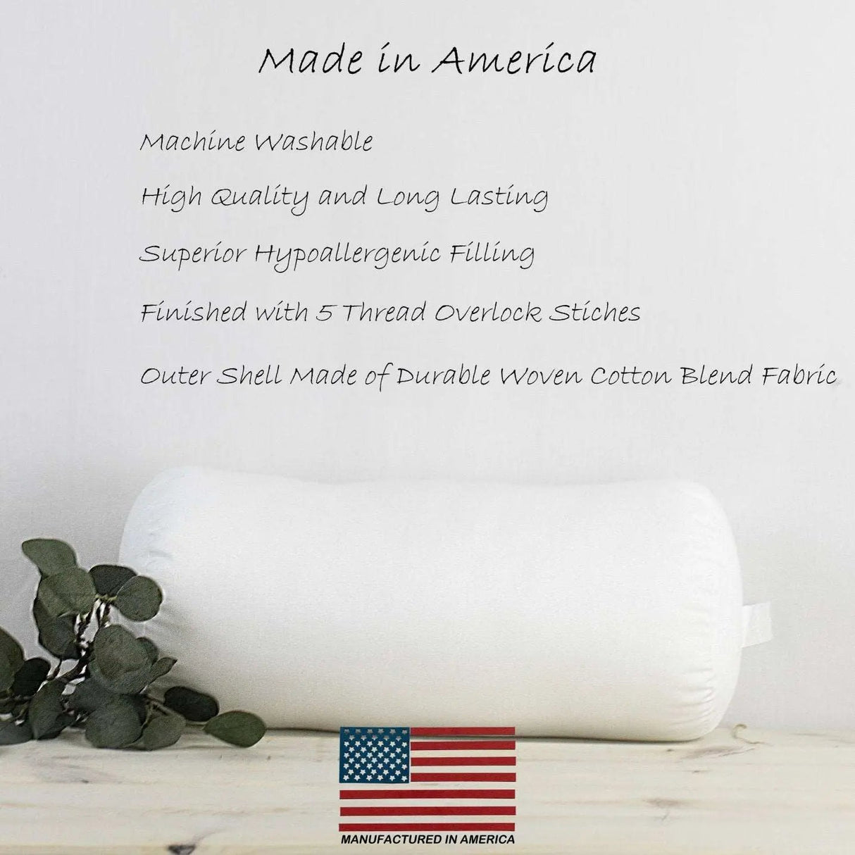 10x30 | Bolster Insert | Indoor Outdoor Hypoallergenic Polyester Fill | Quality Insert | Premium Insert by UniikPillows