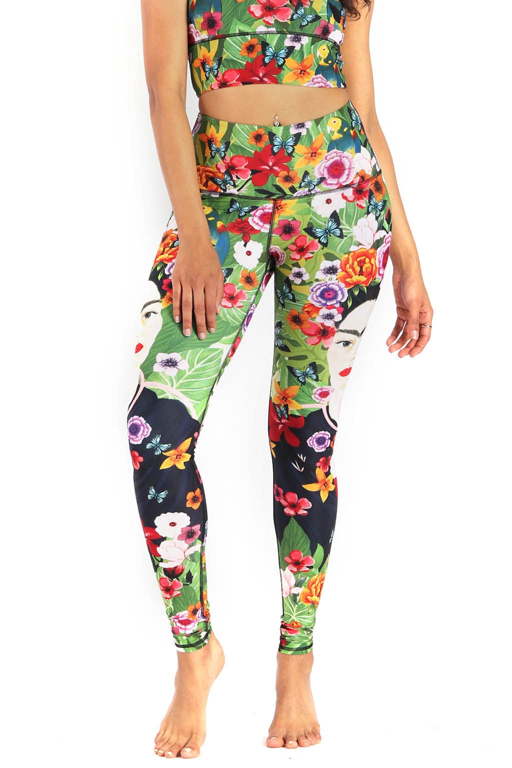 Kahlo Printed Yoga Leggings by Yoga Democracy