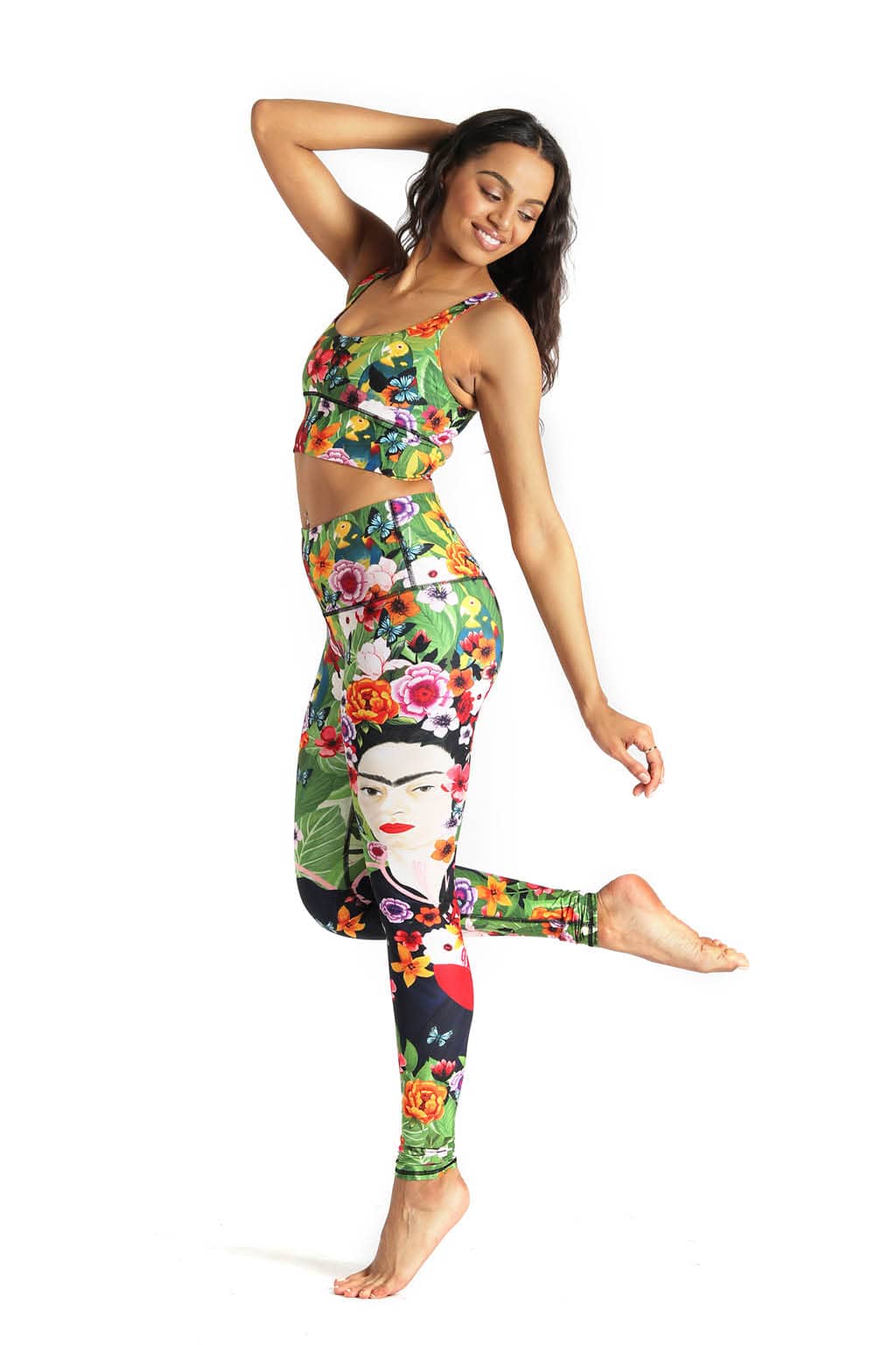 Kahlo Printed Yoga Leggings by Yoga Democracy