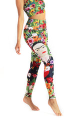 Kahlo Printed Yoga Leggings by Yoga Democracy