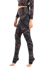 Humble Warrior Printed Yoga Leggings by Yoga Democracy