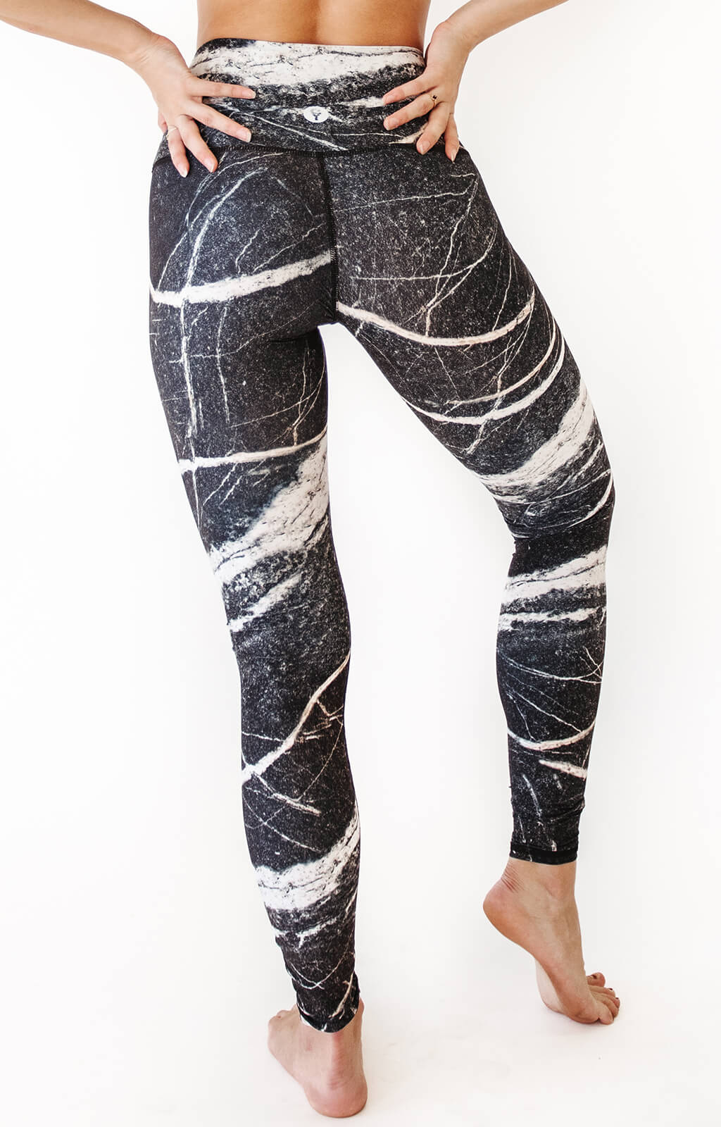 River Rock Printed Yoga Leggings by Yoga Democracy