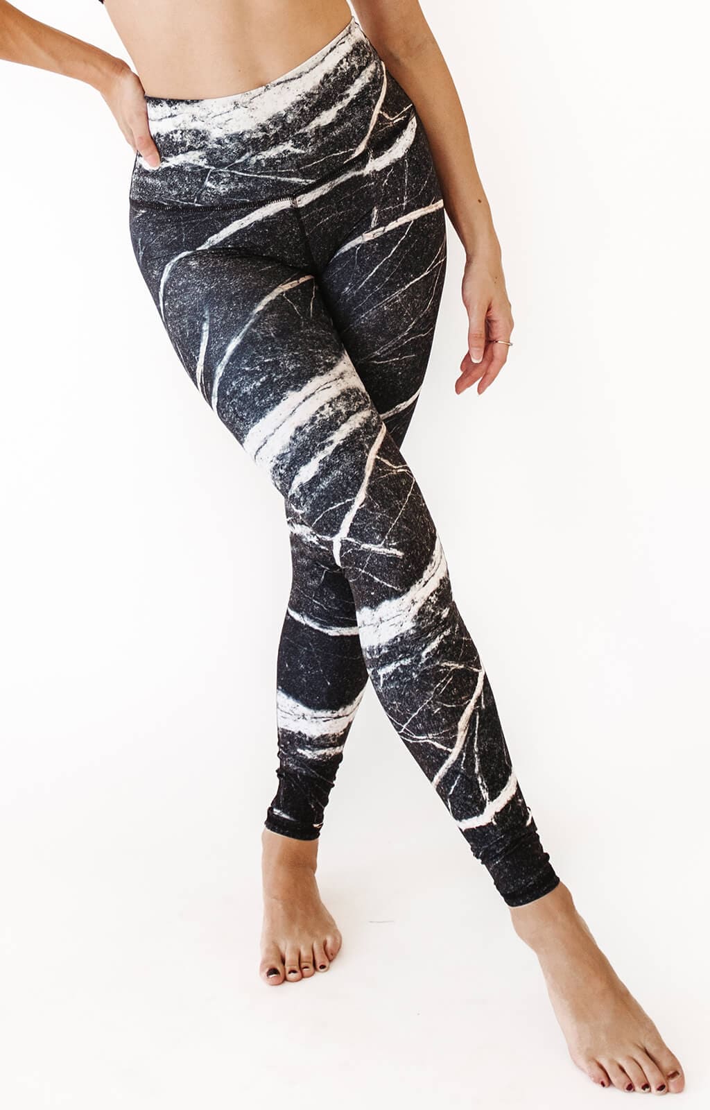 River Rock Printed Yoga Leggings by Yoga Democracy