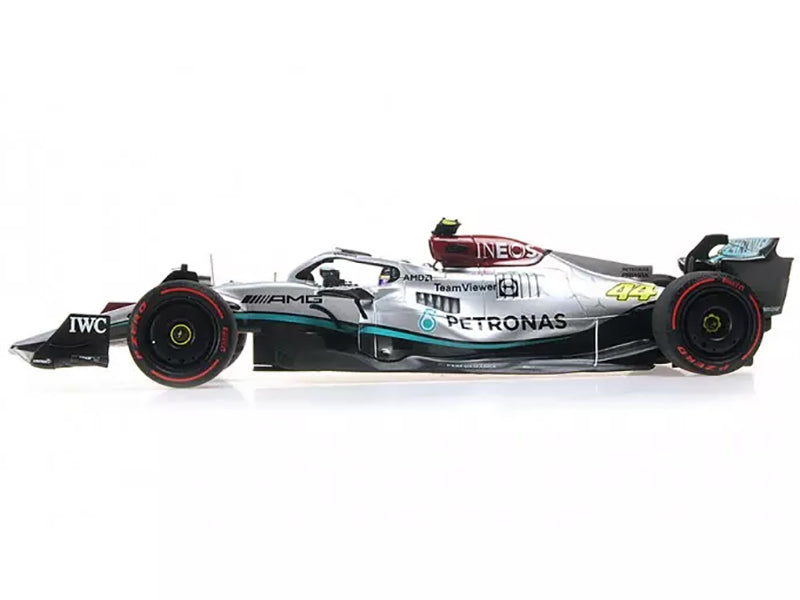 Mercedes-AMG F1 W13 E Performance #44 Lewis Hamilton 2nd Place Formula One F1 "Brazilian GP" (2022) with Driver Limited Edition to 336 pieces Worldwide 1/18 Diecast Model Car by Minichamps