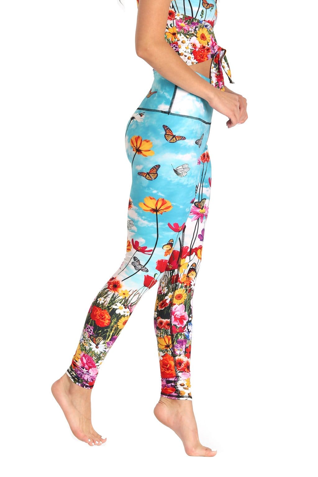 Flower Bomb Printed Yoga Leggings by Yoga Democracy