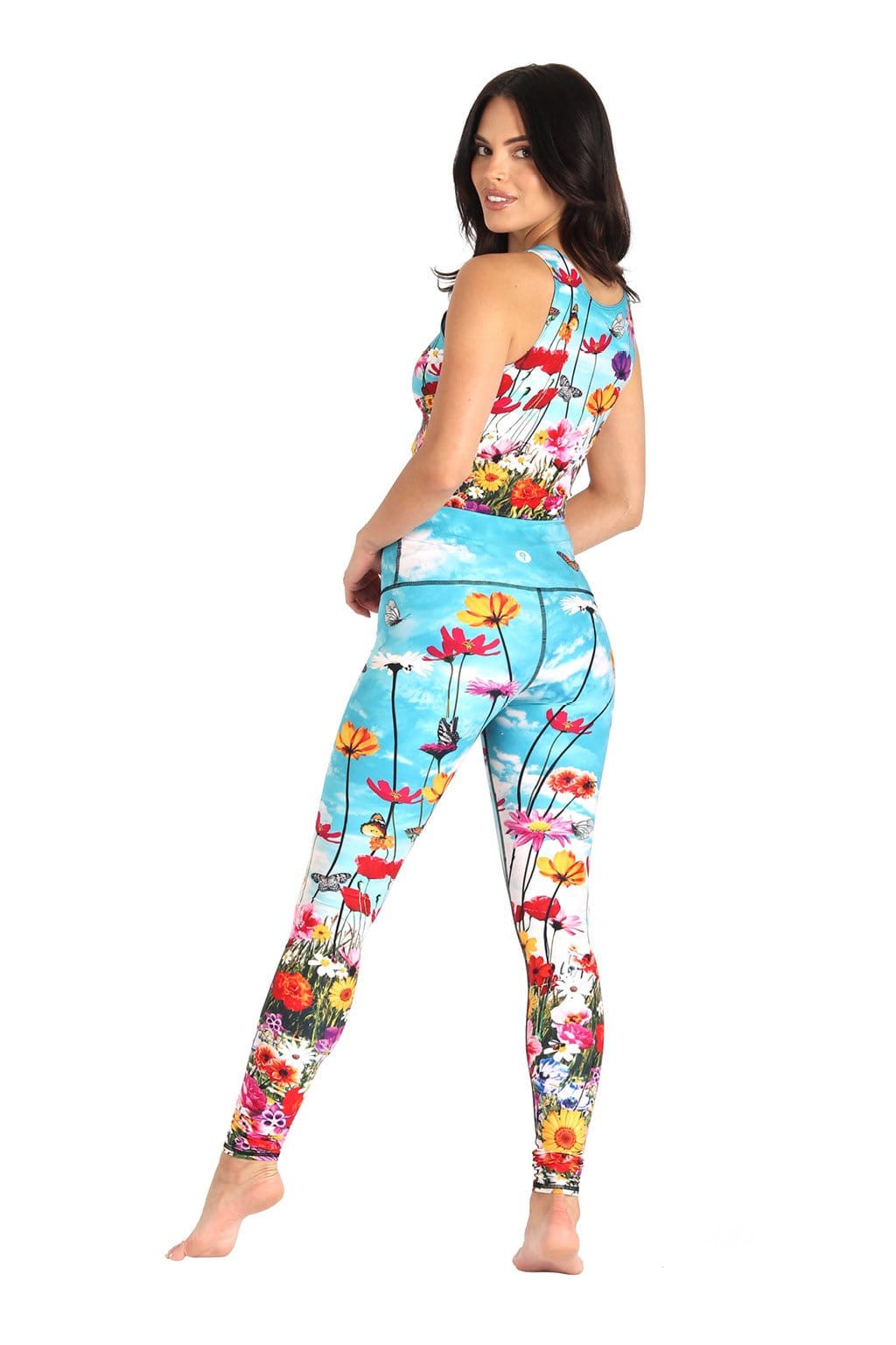 Flower Bomb Printed Yoga Leggings by Yoga Democracy