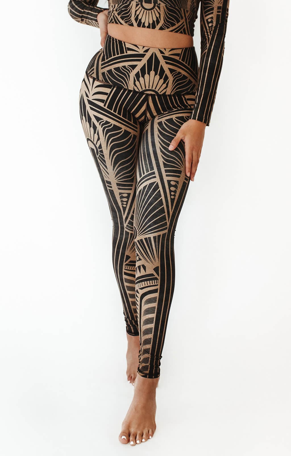 Elegant Empire Printed Yoga Leggings by Yoga Democracy