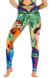 Frida Printed Yoga Leggings by Yoga Democracy