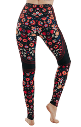 Folklore Printed Yoga Leggings by Yoga Democracy